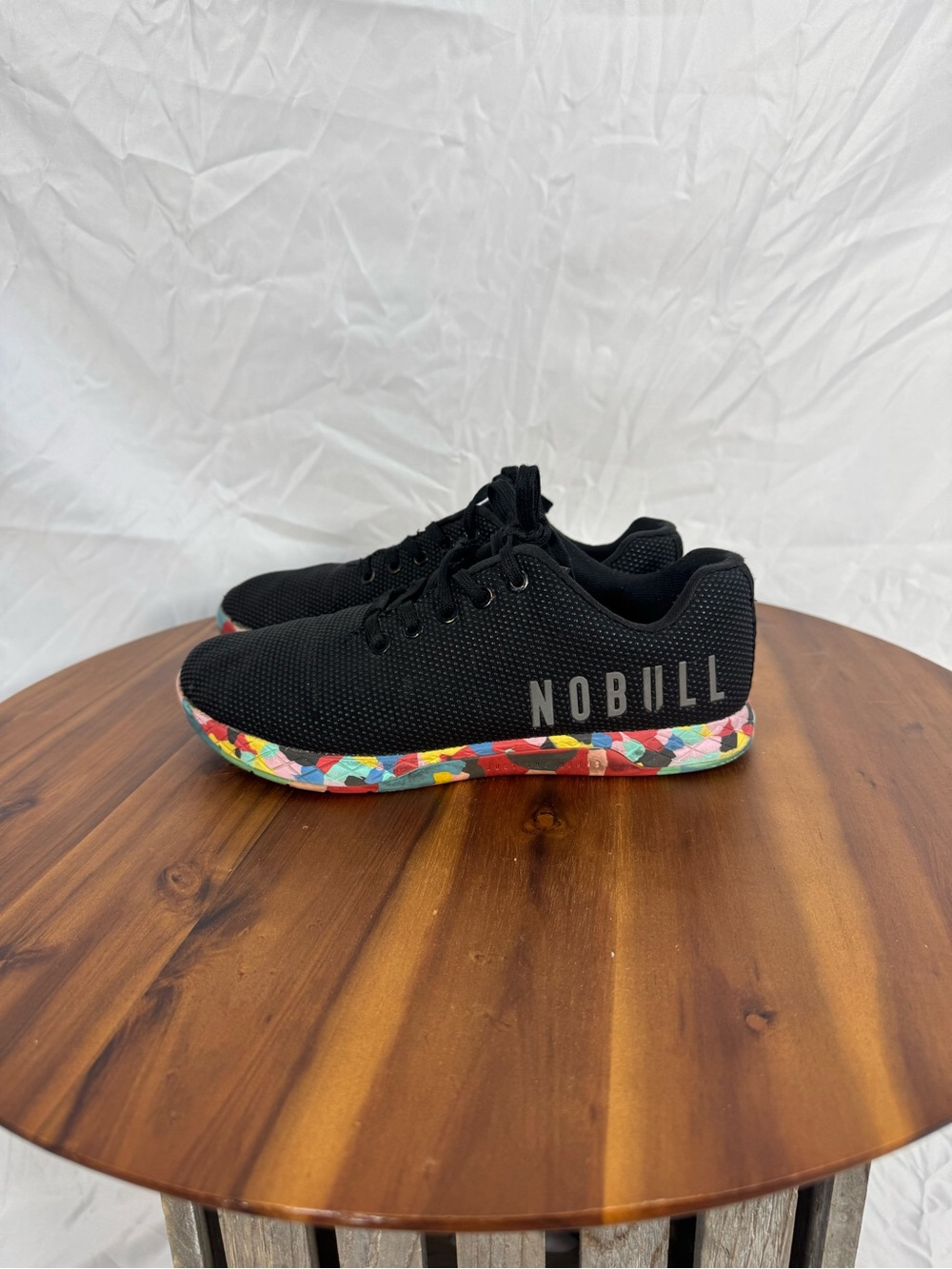 NOBULL Black Athletic Trainer with Colorful Speckled Sole - Picture 2 of 12